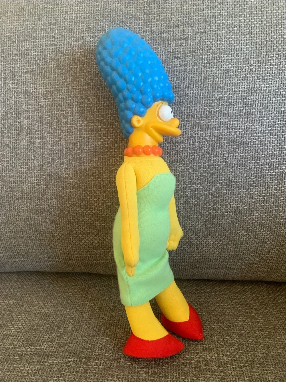 1990 The Simpsons Marge Simpson Plush 11” Action Figure Plastic Head